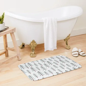 Köknar ağacı doodle woodBath Mat Setleri Banyo Aksesuarları Banyo duş paspasları Banyo