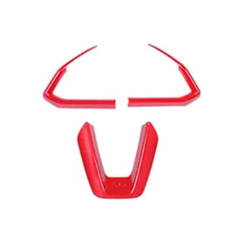 Kırmızı ABS İç direksiyon Düğmeleri krom çerçeve Mazda 3 Mazda 6 için CX - 4 CX - 5 CX-9 2016-2019(3 Adet)