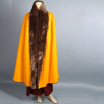 Kış Lamaizm Kostüm Keşiş Elbise Tibet Budizm Kostüm Tantrik Miras Guru Elbise Keşiş Giyim El Yapımı Uzun Pelerin