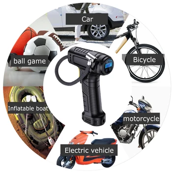 Lastik Şişirme Araba hava pompası 120W Kablosuz/Kablolu Elektrikli Araba lastik şişirme Pompası Araba Bisiklet Topları motosiklet bisiklet Lastikleri