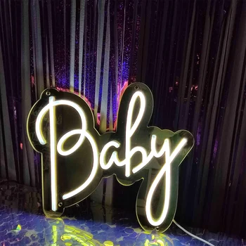 LED Neon Burcu Gece Lambası Bebek Sanat Burcu Duvar Odası Ev Partisi Bar Doğum Günü Düğün Yatak Odası Dekorasyon Kız Duvar Asılı Neon Burcu
