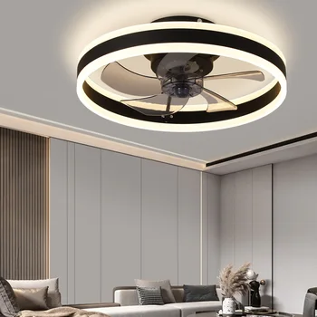 Led tavan vantilatörü ile ışık DC motor 6-Speed zamanlama Fanı 18CM tavan çatı uzaktan kumanda yatak odası oturma odası dekor Fan lambaları