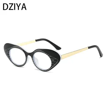 Lüks Dikiş Anti mavi ışık gözlük kadınlar için Metal optik gözlük Çerçeveleri Kedi gözü şeffaf gözlük 61118