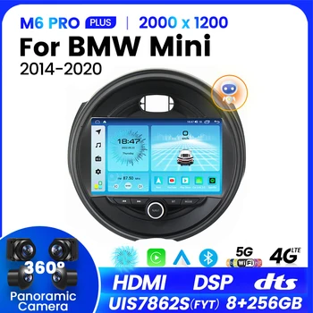 M6 Pro Artı UIS7862S İşlemci 2K Dokunmatik Ekran BMW Mini 2014-2020 İçin Araba Multimedya Oynatıcı GPS Navigasyon Stereo Kafa Ünitesi BT