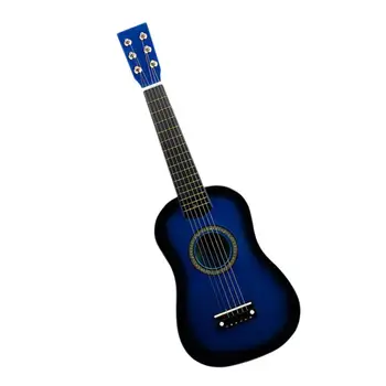 MagiDeal Mini 23 inç Akustik Halk Gitar Ahşap 6 Dizeleri Enstrüman Yeni Başlayanlar için Acemi Yetişkinler Uygulama Hediye