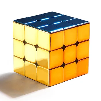 Metal 3x3 Manyetik Altın Cubo Sihirli Küp Bulmaca Hız Cibe M3 3x3x3 Magico Cubo Кубик Рубика Cibo Oyuncak