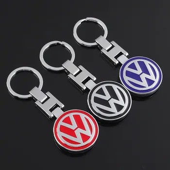 Metal Araba Anahtarlık Kolye Çift taraflı Anahtarlık VW Volkswagen Golf Polo Passat Tiguan Touran Jetta Aksesuarları