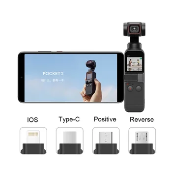 Mikro usb TİP-C IOS akıllı telefon adaptörü Android Veri Konektörü Arayüzü DJI Cep 2 El Gimbal Kamera Aksesuarları