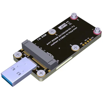 Mini-PCIe USB 3.0 Adaptör Kartı ile Çift SIM Kart Yuvaları Desteği 4G / 5G / LTE Modülü WWAN Modülü Adaptörü Testi
