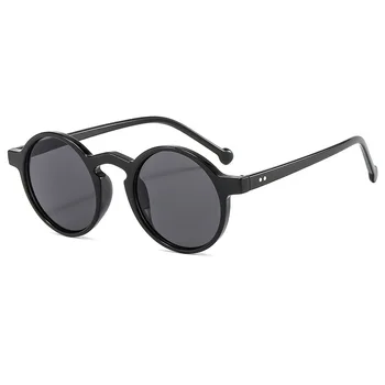 Moda Yuvarlak Güneş Gözlüğü Kadın Klasik Vintage Steampunk Tırnak Erkekler güneş gözlüğü Shades UV400 Oval Kadın Gözlük Çerçevesi