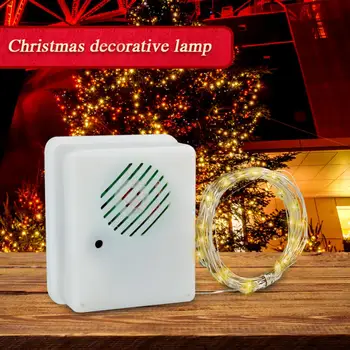 Noel ses sensörü müzik hoparlörü / 9.8 ft dize ışıkları ses aktive sahne ses sensörü noel partisi noel ağaç dekor