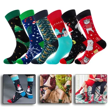 Noel Çorap Geyik Kardan Adam Noel Baba Noel Ağacı Çorap Yaratıcı Eğlenceli Çorap noel hediyesi erkek ve kadın sıcak tutan çoraplar