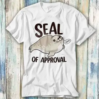 Onay mührü Güzel Sevimli Hayvan Balık Pet T Shirt Meme Hediye Üst Tee Unisex 1082 uzun kollu