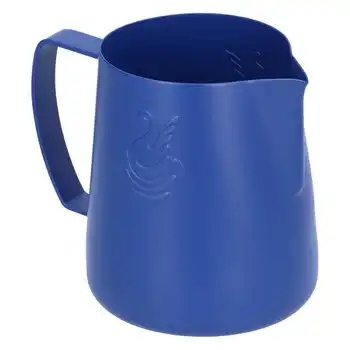 Paslanmaz Çelik kahve sürahisi Süt Sürahi Mavi Latte Frothing Kupası 400 ml/600 ml Damlamayan Su Çıkışı Mutfak Ofis