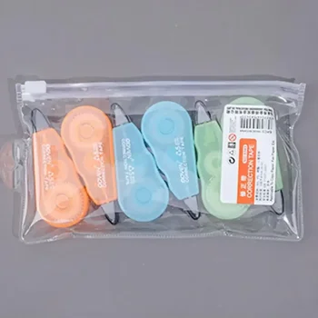 Plastik Silindirler Renk Tutkal Yumuşak Düzeltme Malzemeleri 6 adet/takım kaymaz bant Krem Okul Sevimli
