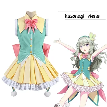 Proje Sekai Renkli Sahne! Feat Kusanagi Nene Cosplay Kostüm Elbise Wonderlands× Showtime Elbiseler Peruk Suit Cadılar Bayramı Giyim