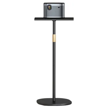 Projektör Zemin Standı Evrensel Tepsi Ayarlanabilir Yükseklik Başucu / Kanepe Projektör Arkalığı Metal Yuvarlak Taban Standı Stüdyo için