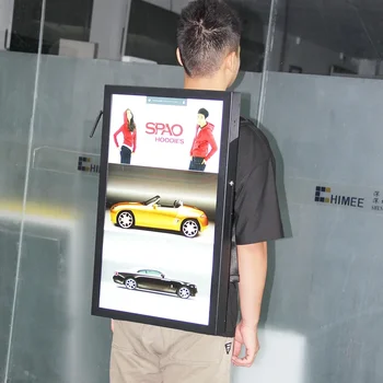 Reklam Lcd Ekran Fiyatı 27 inç Sırt Çantası Led Açıkhava Reklamcılığı Taşınabilir Ekran