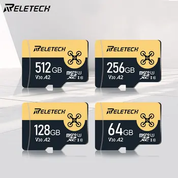 Reletech U3 A2 Mikro SD TF Kart 64/128/256 / 512G Flash Bellek Kartları Sınıf 10 Cartao De Memoria 4K HD Sürüş Kaydedici Kamera