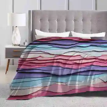 Renk dalgaları ben tüm boyutları yumuşak kapak battaniye ev dekor yatak renk kağıt dalga Hipster