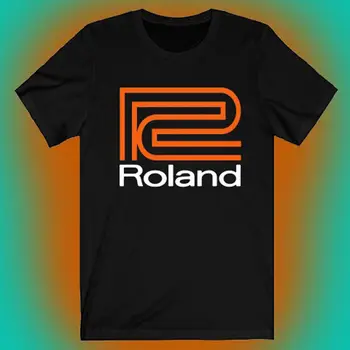 Roland Davul Logosu erkek siyah tişört Beden S-5XL
