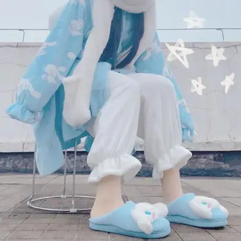 S-4XL Sevimli Peluş Kabak Pantolon Sonbahar Kış Jk Lolita Giyen Peluş Termal Kız Külot Kore Japonya