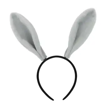 Sahte kulaklar kafa bandı şapkalar akıntısı Cosplay peluş saç aksesuarları saç tavşan