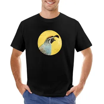 Sarı Kaliforniya Bıldırcın Kuş T-Shirt kedi gömlek yüce t shirt Tee gömlek elbise erkekler için