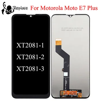 Siyah 6.5 inç Motorola Moto E7 Artı XT2081-1 XT2081-2 XT2081-3 LCD Ekran Dokunmatik Panel Sayısallaştırıcı Meclisi İle Çerçeve