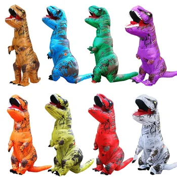 Sıcak Şişme Dinozor Kostümleri takım kıyafet T-Rex Anime Parti Cosplay Karnaval Cadılar Bayramı Kostüm Adam Kadın İçin Yetişkin Çocuklar