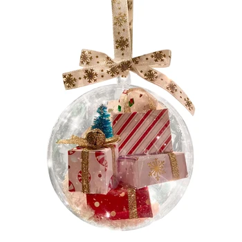 Tatil Noel Ağacı Dekorasyon Plastik Açık Pürüzsüz Paketleri Parlak Komik Mini DIY Şenlikli Ev Temizle Süsler Topu
