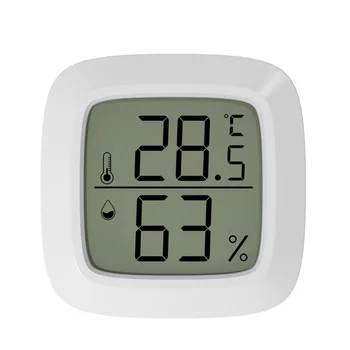Termometre Higrometre nem monitörü Manyetik Emme ile LCD Dijital Hava İstasyonu Sıcaklık Test Ölçer