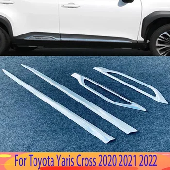 Toyota Yaris Cross 2020-2022 için Krom Yan Kapı Şeridi Vücut Etek Kalıp Trim dekorasyon çıkartması Aksesuarları Araba Styling