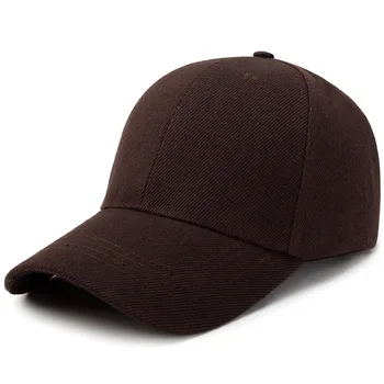 Trendy Katı Beyzbol Şapkaları Ayarlanabilir Nedensel Baba Şapka Açık Spor Şapka Yapılandırılmamış Düz Kap Siperliği Şapka