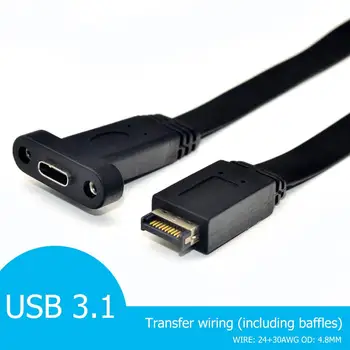 USB 3.1 Ön Panel Başlığı Tip E M Tipi C F Anakart Genişletme Kablosu Bilgisayar bağlantısı ve konektörü