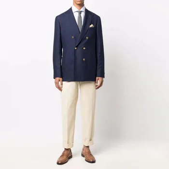 V2154-İlkbahar ve sonbahara uygun bol kesim günlük erkek takım elbise