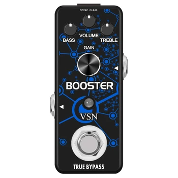 VSN Gitar Güçlendirici Etkisi Pedalı Analog Boost Etkileri Pedallar Elektro Gitar için Saf Temiz Mini Boost Pedallar Gerçek Bypass