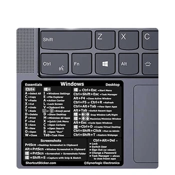 Windows için Referans Klavye Kısayol Sticker Yapıştırıcı Dizüstü Masaüstü için PVC Siyah Anahtar Kurulu Sticker