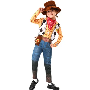 Woody Kostüm Çocuk Anime Oyuncak Hikayesi Şerif Woody Pride Cosplay Erkek Kovboy Vücut Giysileri Cadılar Bayramı Karnaval Kostümleri