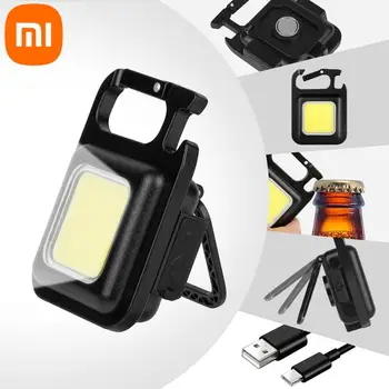 Xiaomi Mini El feneri Anahtarlık led ışık cep LED çalışma ışığı yüksek güç LED el fenerleri şarj ışığı Tip-C USB girişi