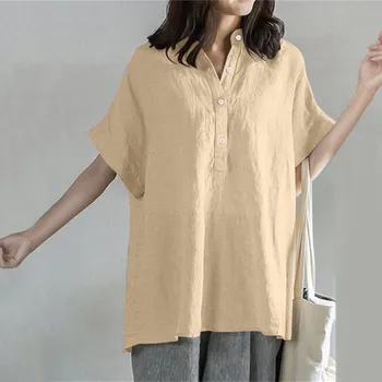 Yaz Aylarında yeni Bluzlar Kadın 2023 Şifon Kısa Kollu Ofis Bluzlar Yaka Üstleri Zarif Gençlik Kadın Bluzlar Camisas Blusas