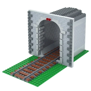 YENİ MOC Tren Tüneli Çıkış Giriş Model Seti Dağ demiryolu rayı Uyumlu 53401 Şehir Tren Parçaları Yapı Taşı DIY Oyuncak