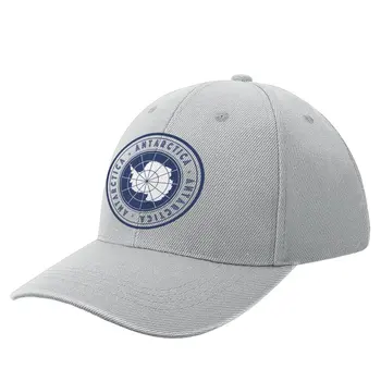 Yuvarlak Antarktika bayrağı tasarım-Mavi beyzbol şapkası Streetwear Golf Şapka Erkek Kadın Şapka Erkek