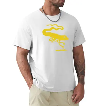 Yüzen Kertenkele [Gömlek ve Hoodies] (sarı ) T-Shirt erkek hayvan baskı anime giyim slim fit t shirt erkekler için