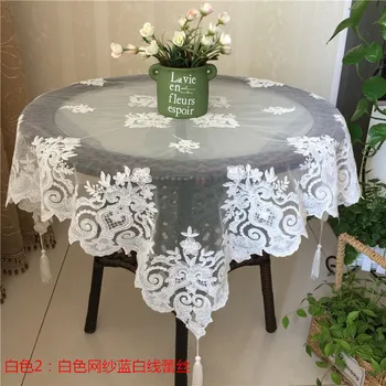 Zarif Nakış Masa Koşucu Pastoral Kumaş Çay masa örtüsü, lüks Masa mat masa Örtüsü dekorasyon için 82 * 82 cm