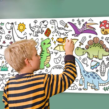 Çocuk Boyama Kitabı Doodle Kaydırma Boyama Boyama Tuval Sopa duvar tablosu Boya Kitap Çocuklar için Erken Okul Öncesi Oyuncaklar