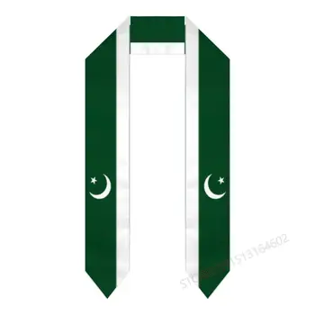 Özel Ad Veya Logo Pakistan Bayrağı Eşarp Mezuniyet Çaldı Kanat Uluslararası Yurtdışında Eğitim Sınıfı 2023 Şal