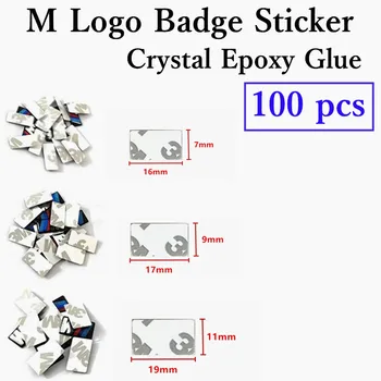 100 adet / grup M Styling Logo Araba Direksiyon Hub Merkezi Amblem Badge Sticker Çıkartması İçin E46 E90 F30 F10 M1 M3 M5 M6 X3 X5 X6