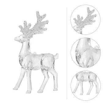 2 adet Figürler Cam Sika Geyik Heykelleri Elk Figürleri Noel Tatili Ren Geyiği Kek Topper Dekor Hediye