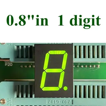 20 ADET 7 Segment Yeşil LED Ekran 27.7*20*8.5 MM Nixie tüp 0.8 inç 1 Bit Dijital Tüp Plastik Metal Ortak Anot